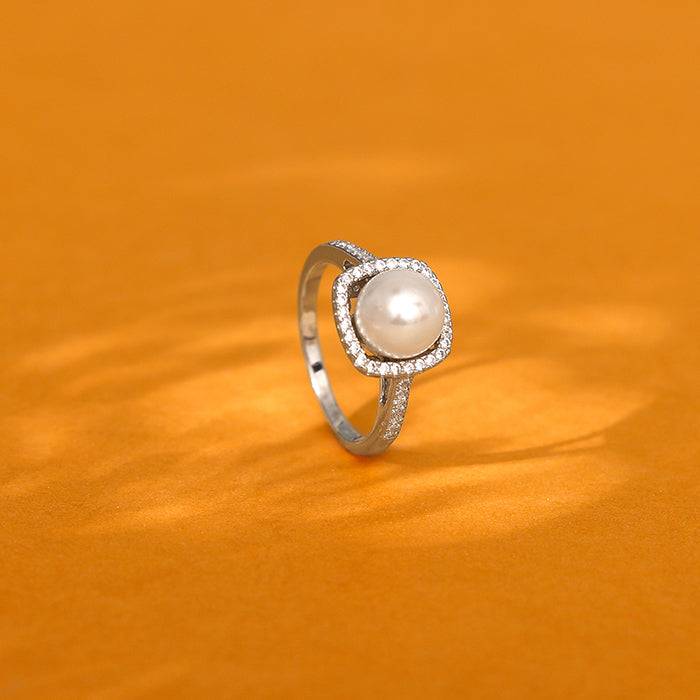 Giva 925 Silver Pearl Stunner Ring, Indian - 12| Gifts For Women And Girls | With Certific : R01845
