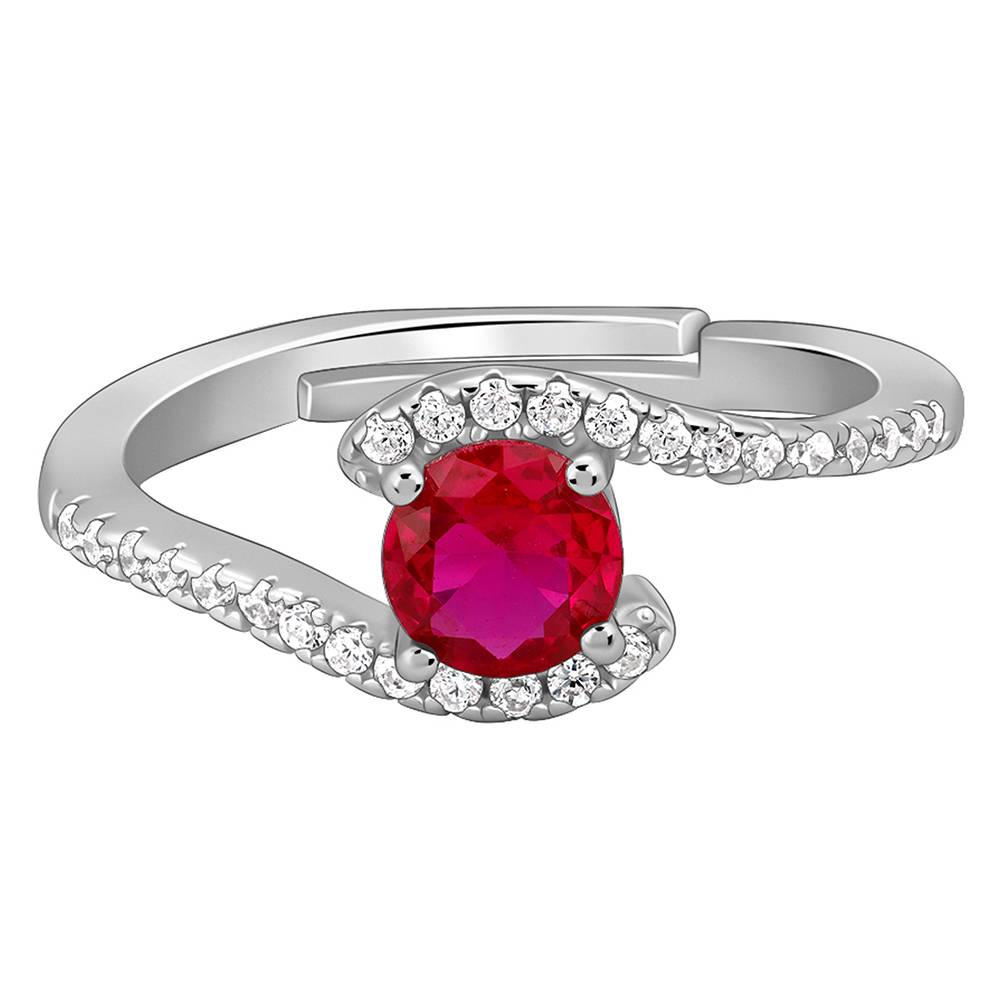 Giva 925 Silver Red Rebel Ring, Adjustable | Gifts For Women And Girls | With Certificate Of Authenticity And 925 Sta : R01847