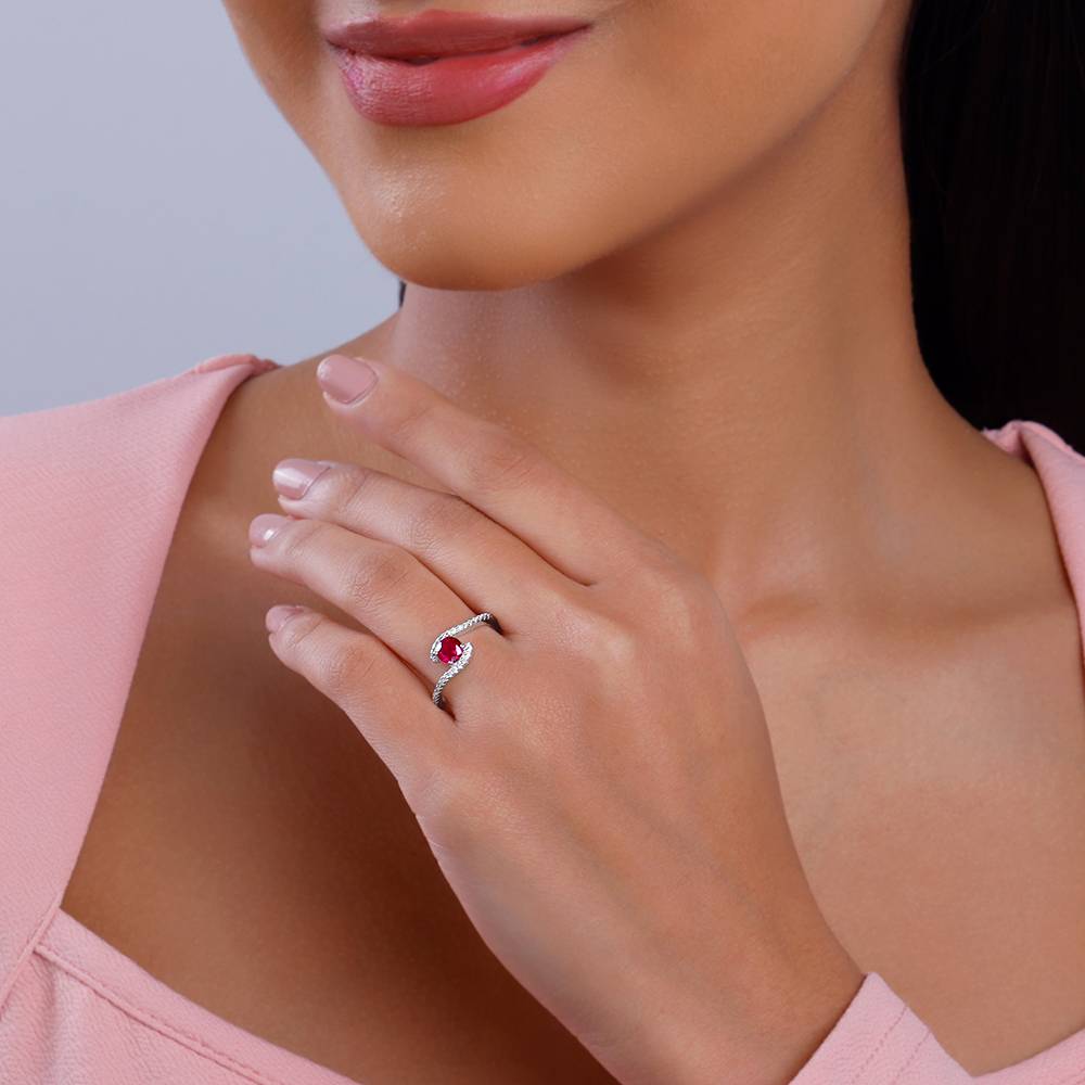 Giva 925 Silver Red Rebel Ring, Adjustable | Gifts For Women And Girls | With Certificate Of Authenticity And 925 Sta : R01847