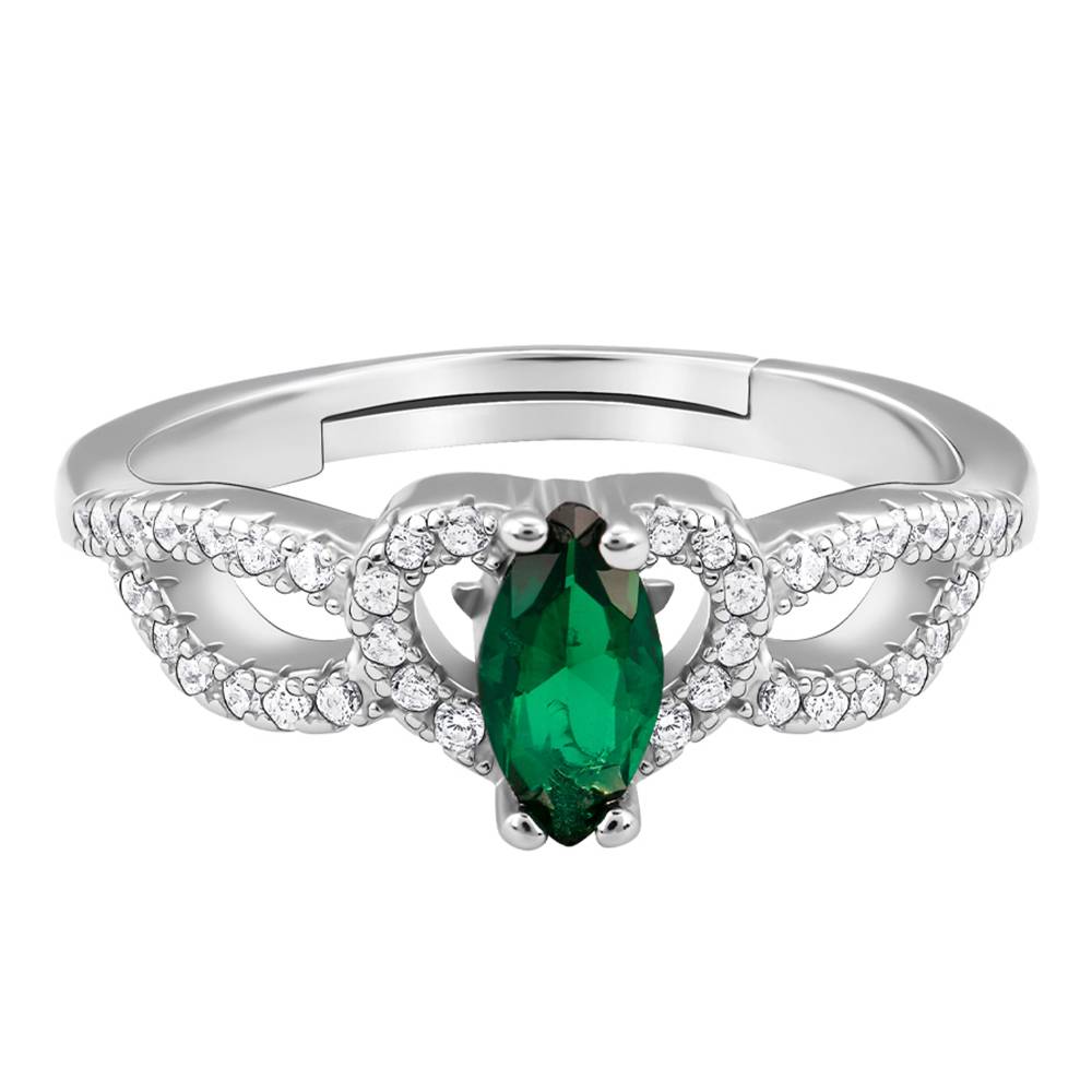 Giva 925 Silver Green Spark Ring : R01848
