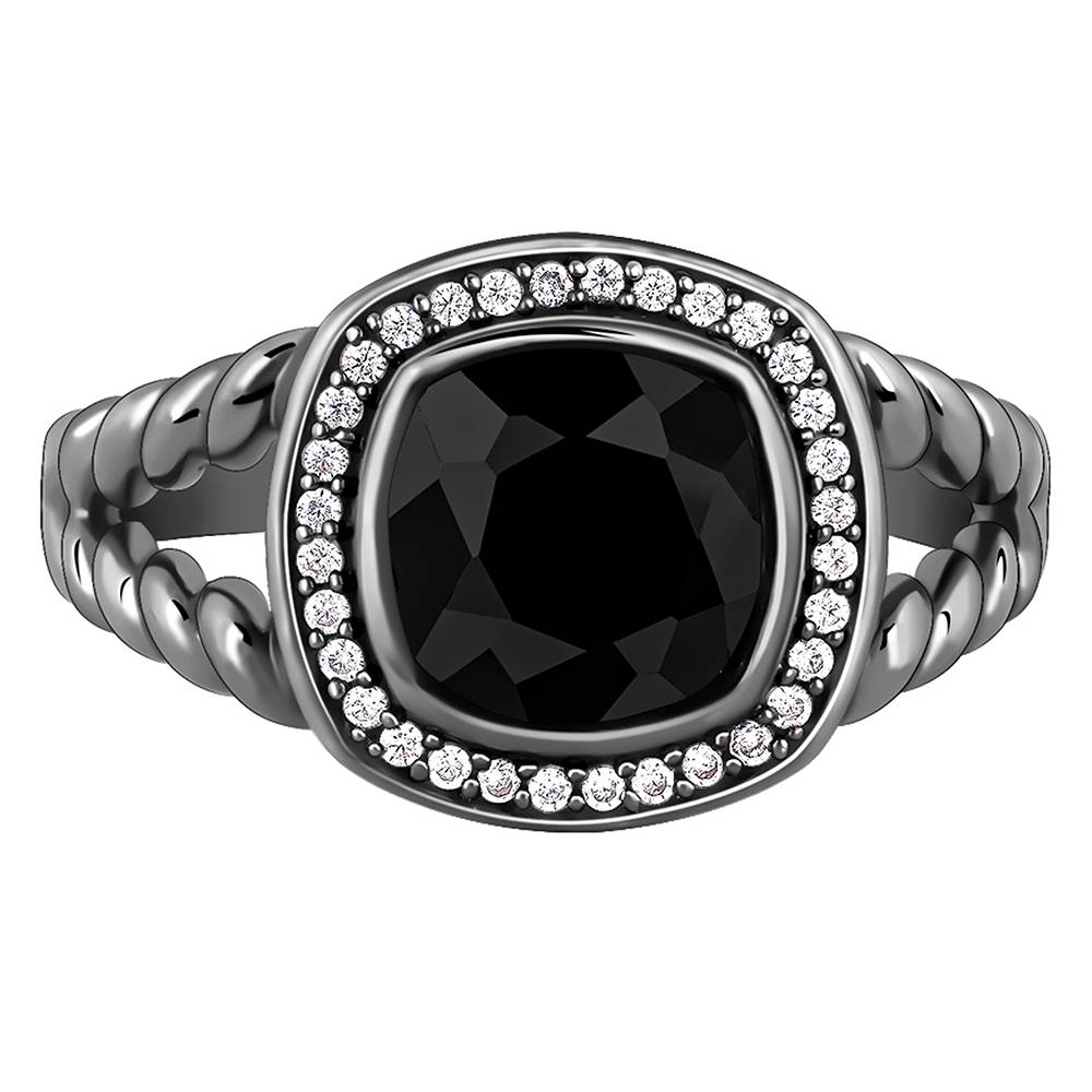 Giva 925 Silver Black Rhodium Bold Fashion Ring For Him,Fixed Size, Indian - 17| Gifts For Men And Boys | With : R01881_17
