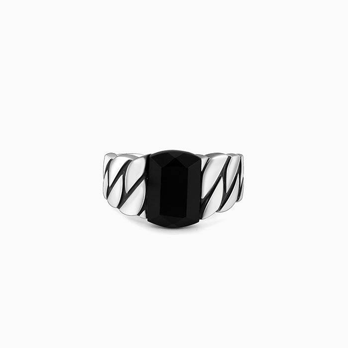 Giva 925 Silver Black Rhodium Impeccable Ring For Him, Fixed Size| Gifts For Men & Boys | With Certi : R01884_20