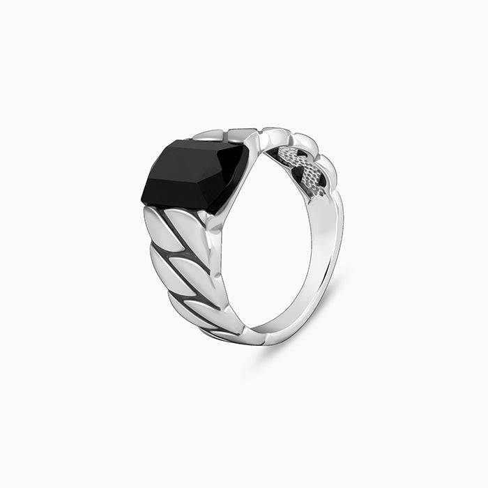 Giva 925 Silver Black Rhodium Impeccable Ring For Him, Fixed Size| Gifts For Men & Boys | With Certi : R01884_20