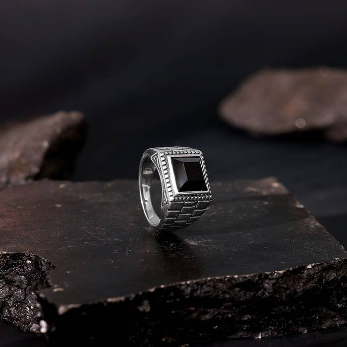 Giva 925 Silver Adventurous Ring For Him, Fixed Size| Gifts For Men & Boys | With Certificate Of Aut : R01886_20
