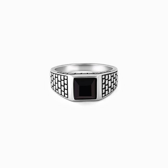 Giva 925 Silver Versatile Square Ring For Him,Fixed Size, Indian - 20 | Gifts For Men And  : R01887_20