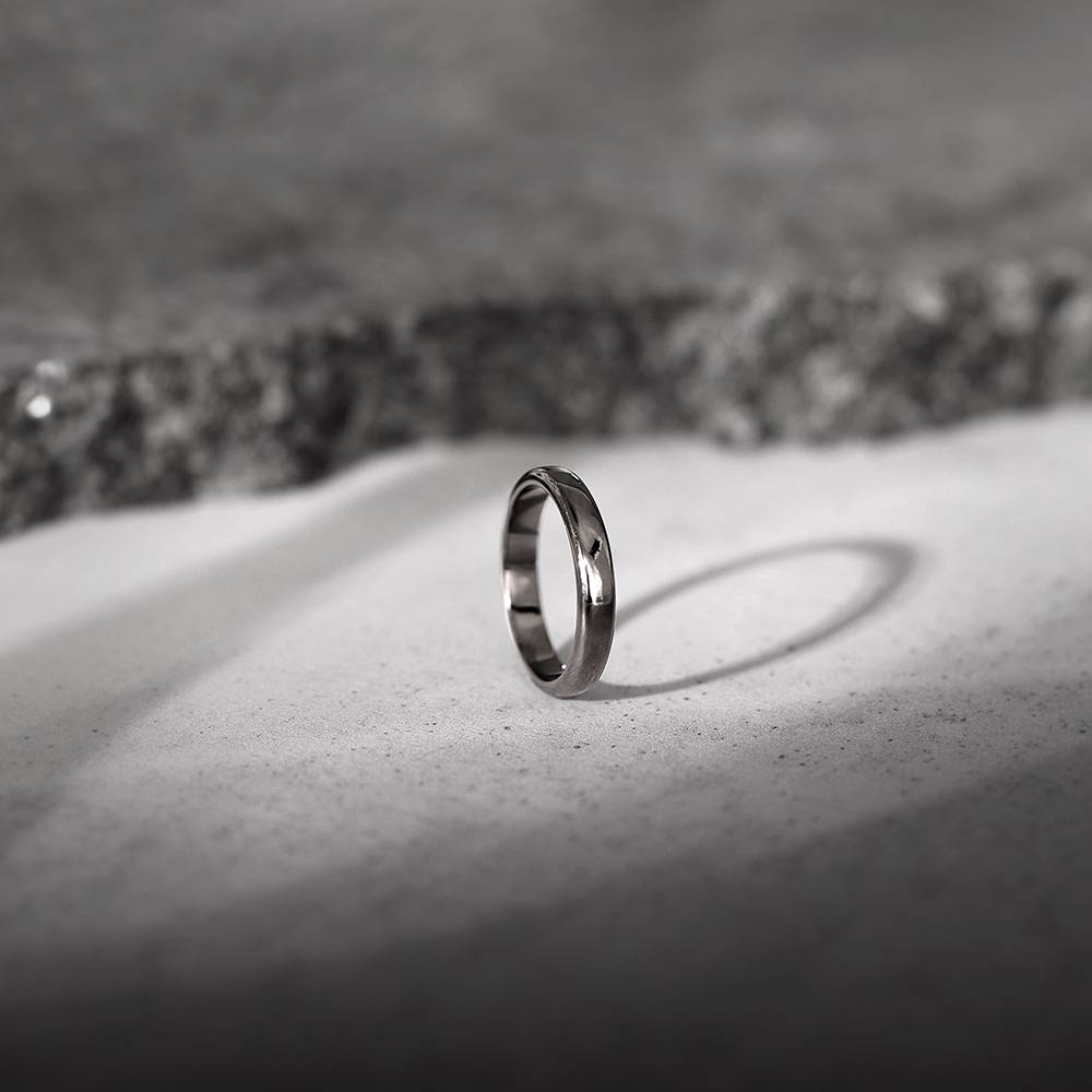 Giva 925 Silver Black Rhodium Solid Band For Him,Fixed Size, Indian - 17| Gifts For Men And Boys | With Certif : R01890_17