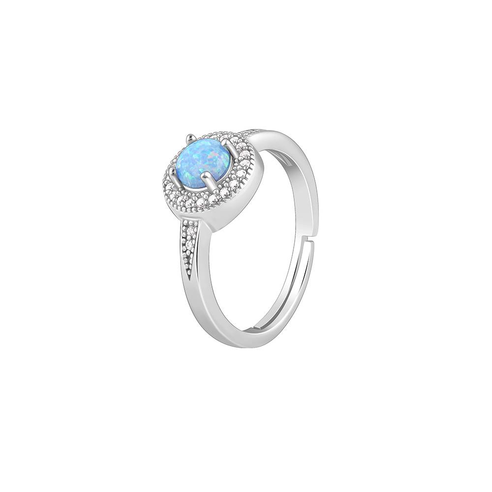 925 Silver Circular Opal Ring : R01892