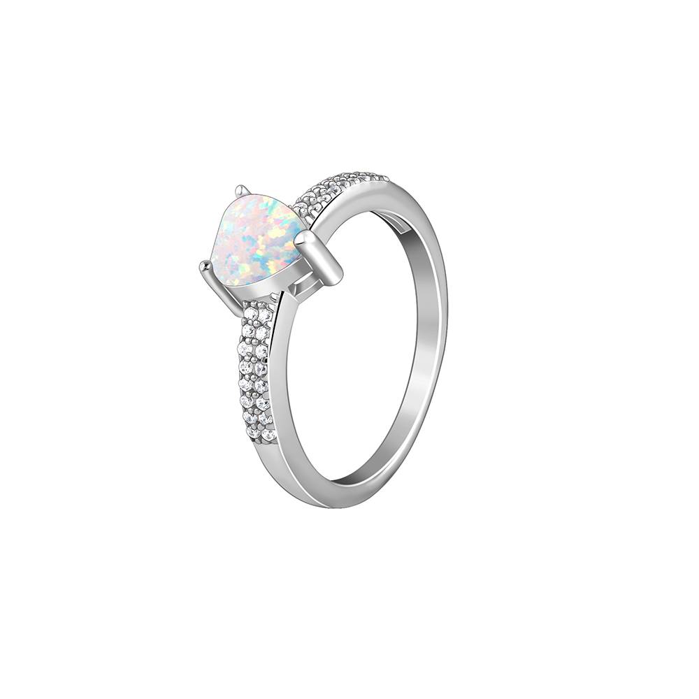 925 Silver Opal Heart Ring : R01893