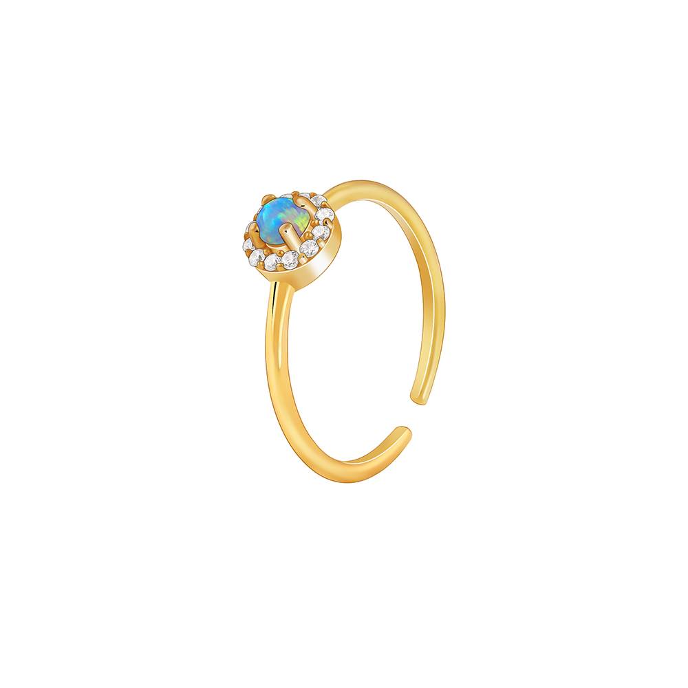 925 Silver Golden Fabulous Ring : R01905