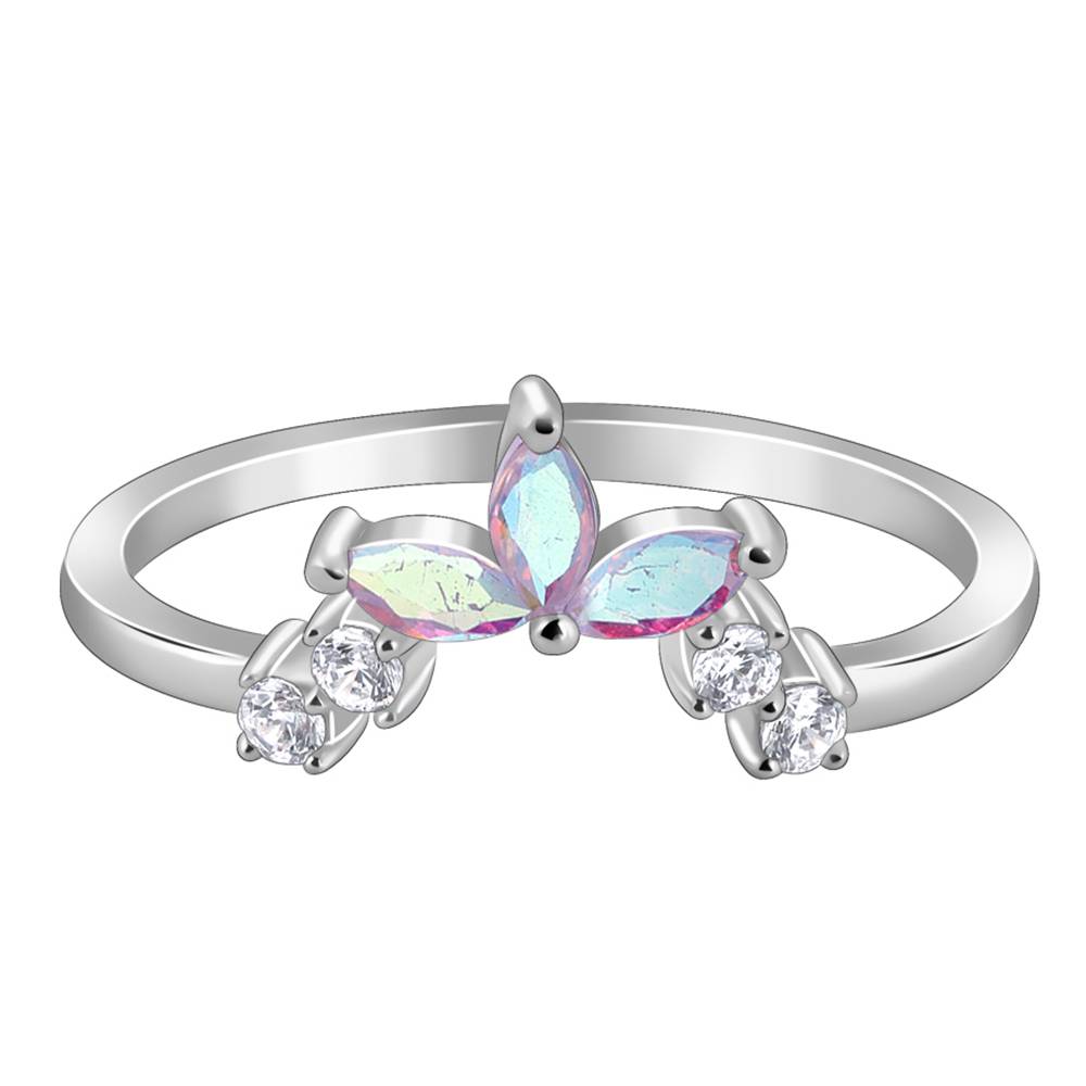925 Silver Leafy Vanki Ring, Fixed Size : R01909