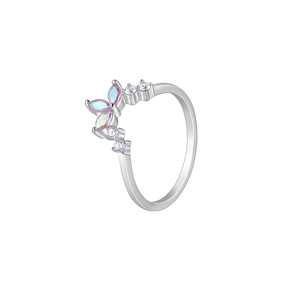 925 Silver Leafy Vanki Ring, Fixed Size : R01909