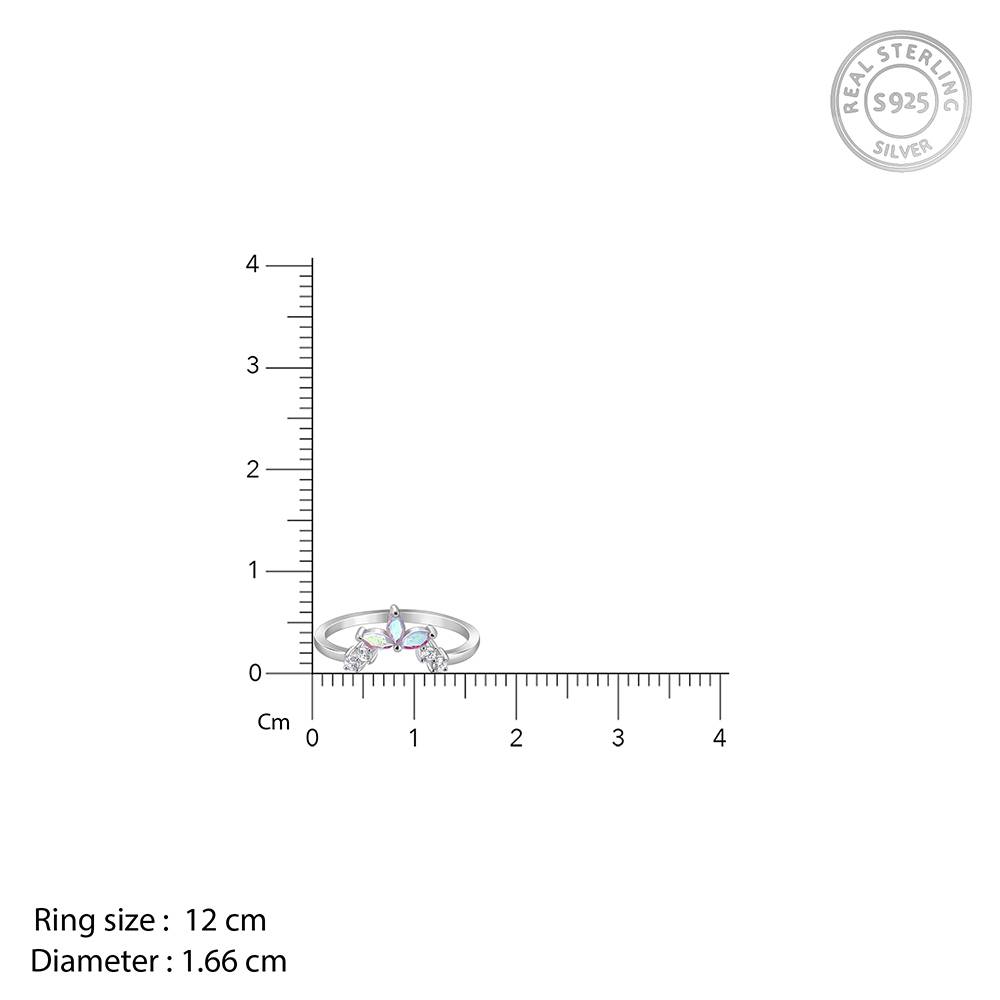 925 Silver Leafy Vanki Ring, Fixed Size : R01909