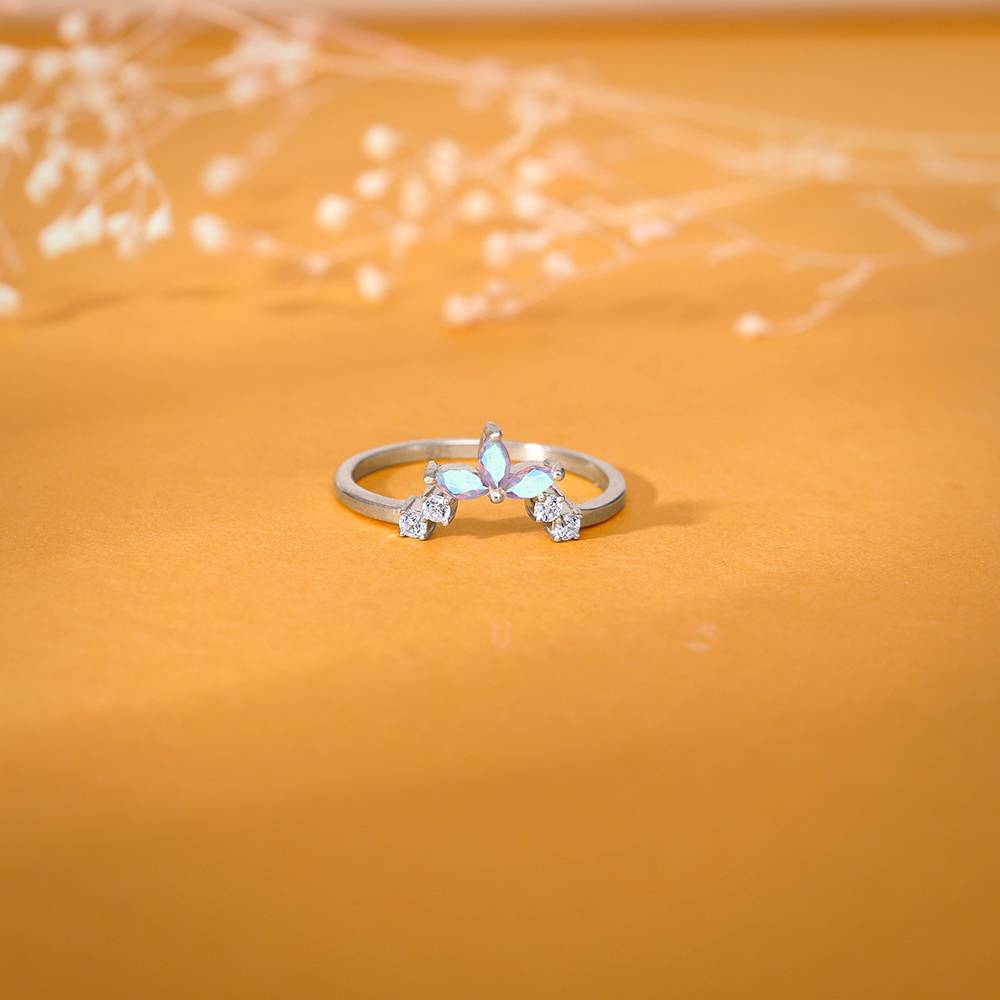 925 Silver Leafy Vanki Ring, Fixed Size : R01909