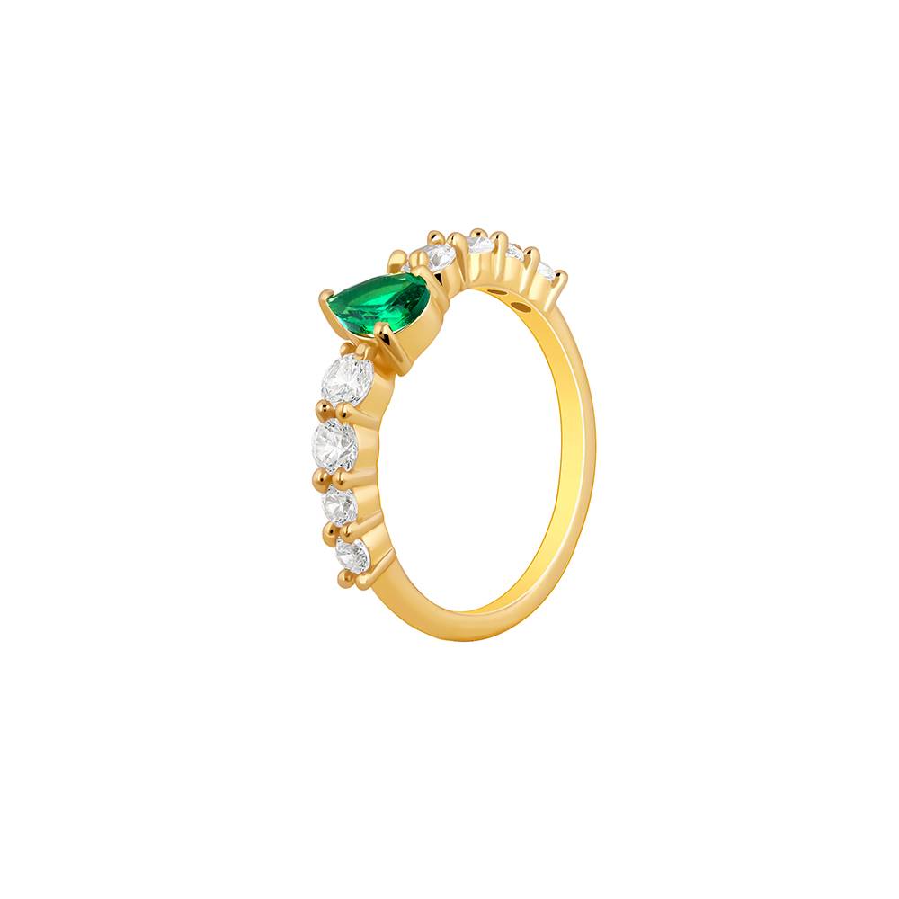 925 Silver Golden Grandeur Ring, Fixed Size : R01924