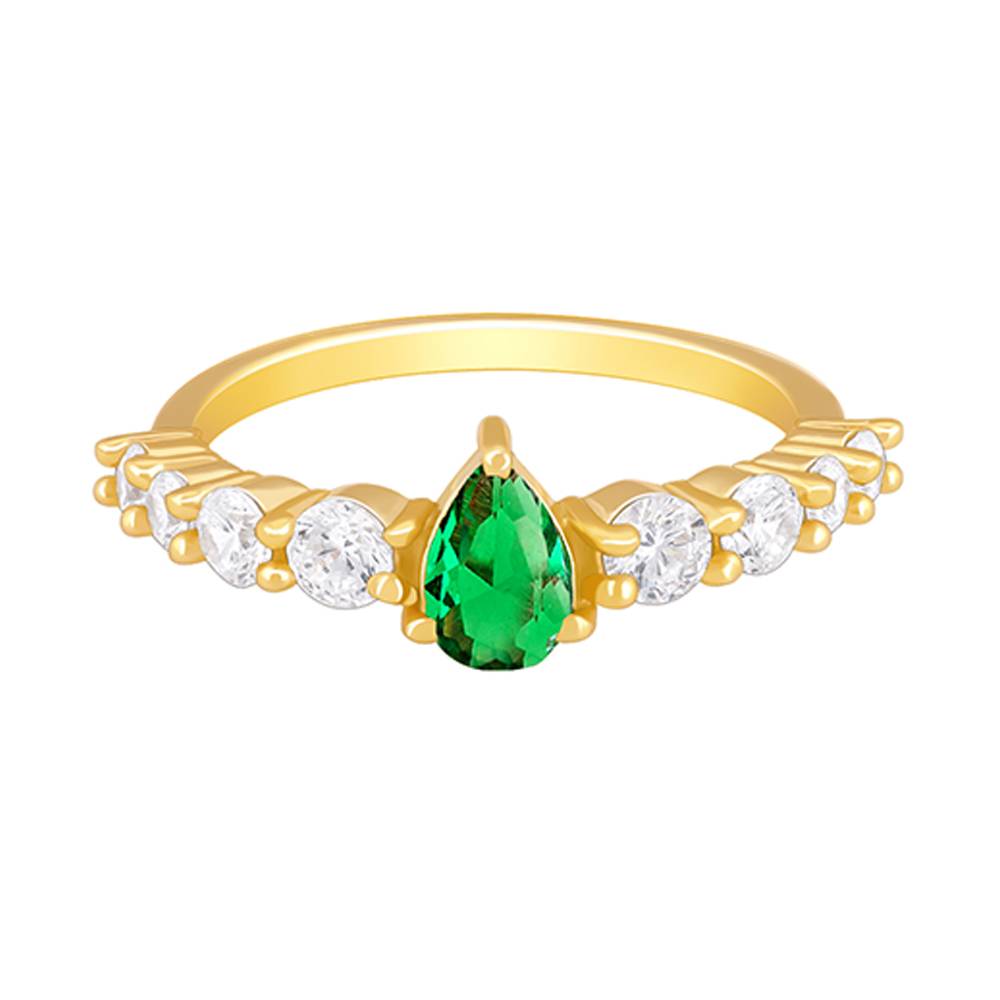 925 Silver Golden Grandeur Ring, Fixed Size : R01924