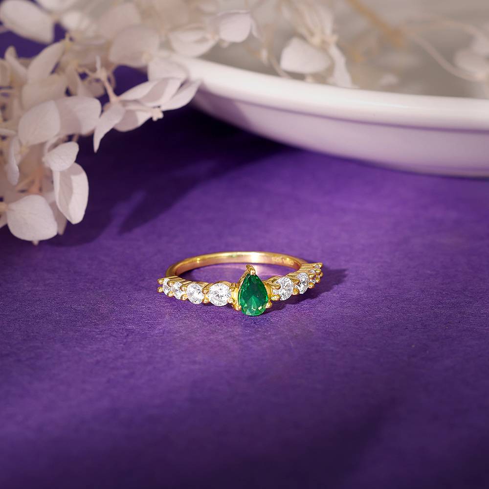 925 Silver Golden Grandeur Ring, Fixed Size : R01924