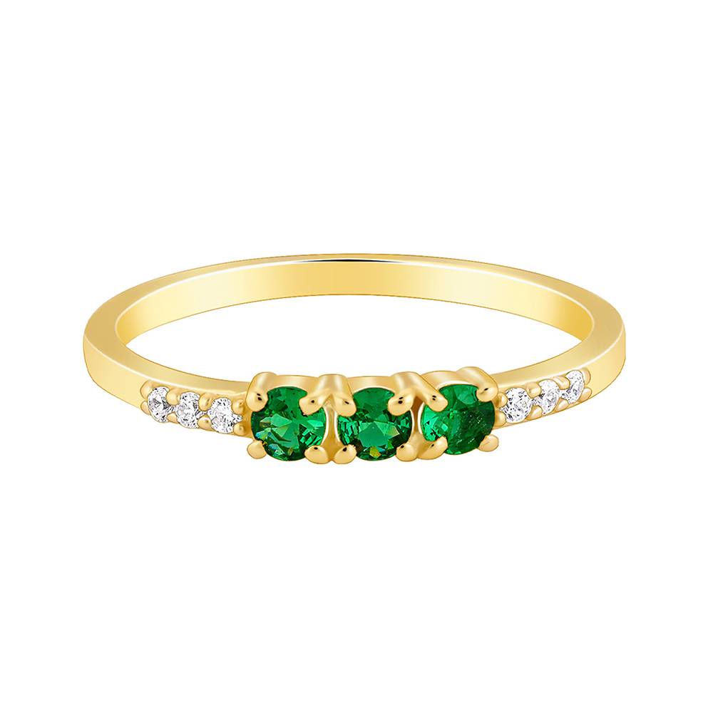 925 Silver Golden Eternal Spring Ring, Fixed Size : R01927