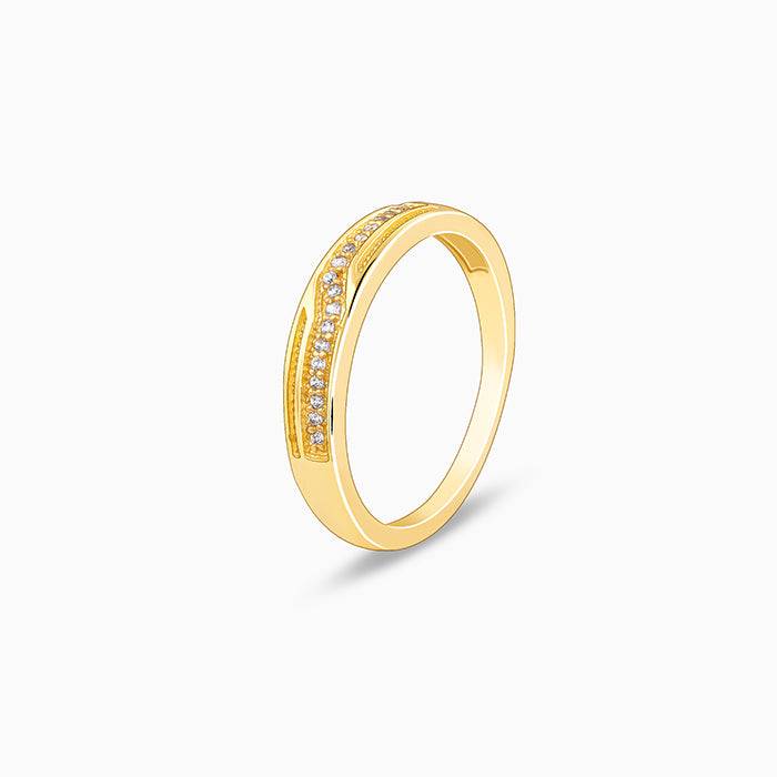Giva 925 Silver Golden Modest Leader Ring For Him, Fixed Size| Gifts For Men & Boys | With : R01928_17