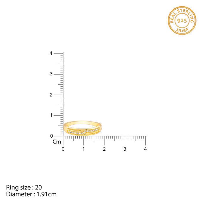 Giva 925 Silver Golden Modest Leader Ring For Him, Fixed Size| Gifts For Men & Boys | With : R01928_17