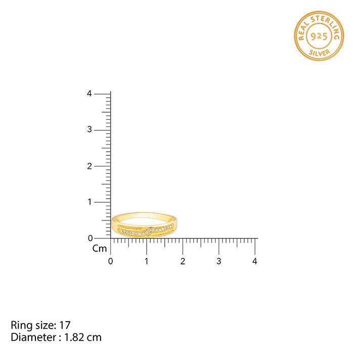 Giva 925 Silver Golden Modest Leader Ring For Him, Fixed Size| Gifts For Men & Boys | With : R01928_17