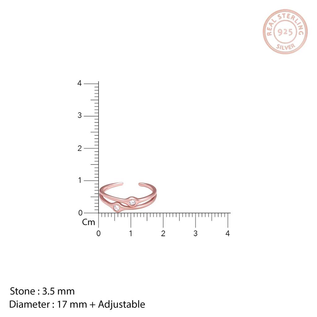 Rose Gold Dual Feat Ring : R0192