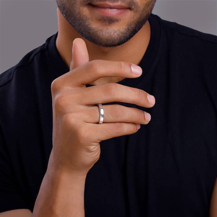 Giva 925 Silver Resilient Ring For Him, Fixed Size| Gifts For Men & Boys | With Certificat : R01932_17