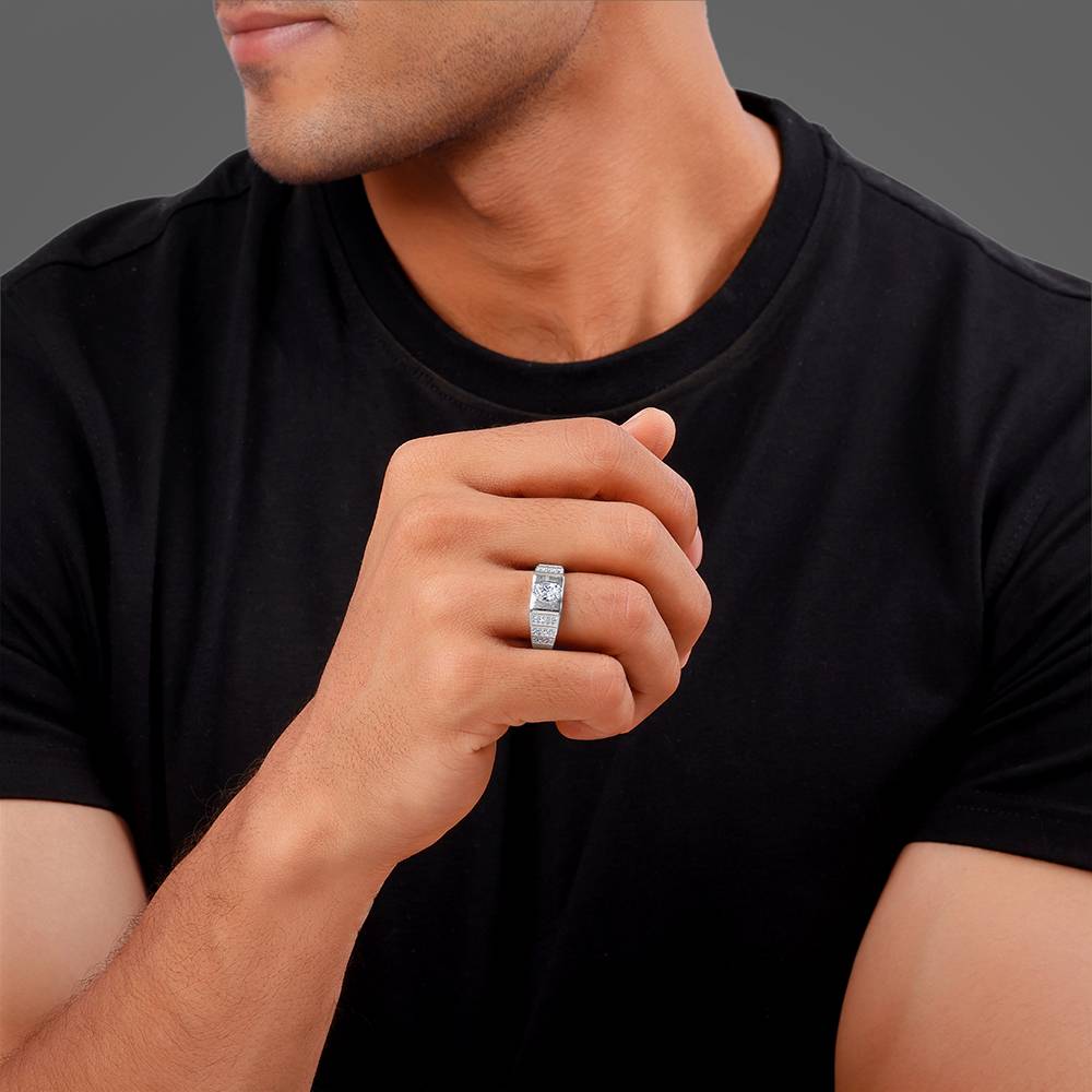 925 Silver Signet Ring For Him : R01933_17