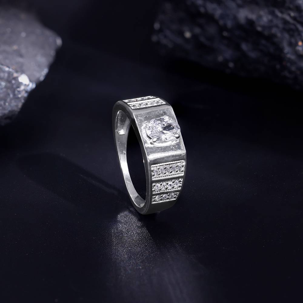 925 Silver Signet Ring For Him : R01933_17