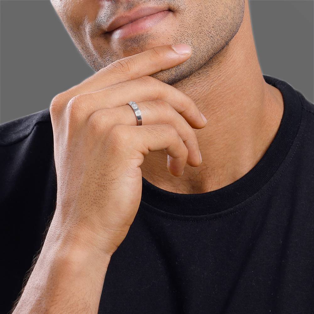 Giva 925 Silver Modern Minimalism Ring For Him : R01934_20