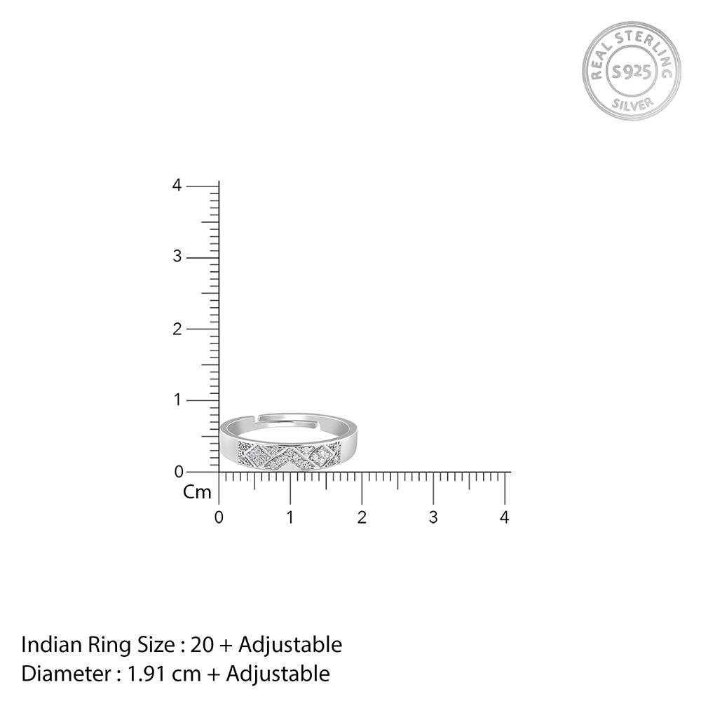 Giva 925 Silver Modern Minimalism Ring For Him : R01934_20