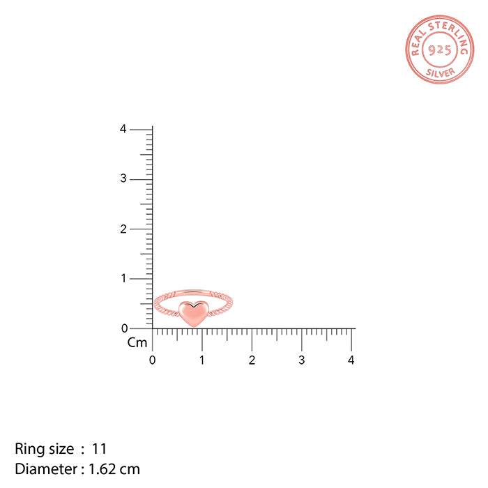 Giva 925 Silver Rose Gold Purely Yours Ring : R01938