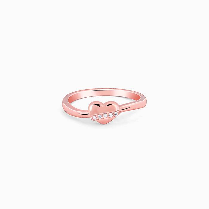 Giva 925 Silver Rose Gold Cherished Sparkle Ring : R01942