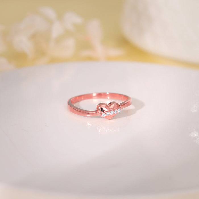 Giva 925 Silver Rose Gold Cherished Sparkle Ring : R01942