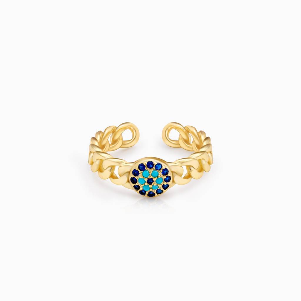 Golden Gloriously Chained Ring : R0194