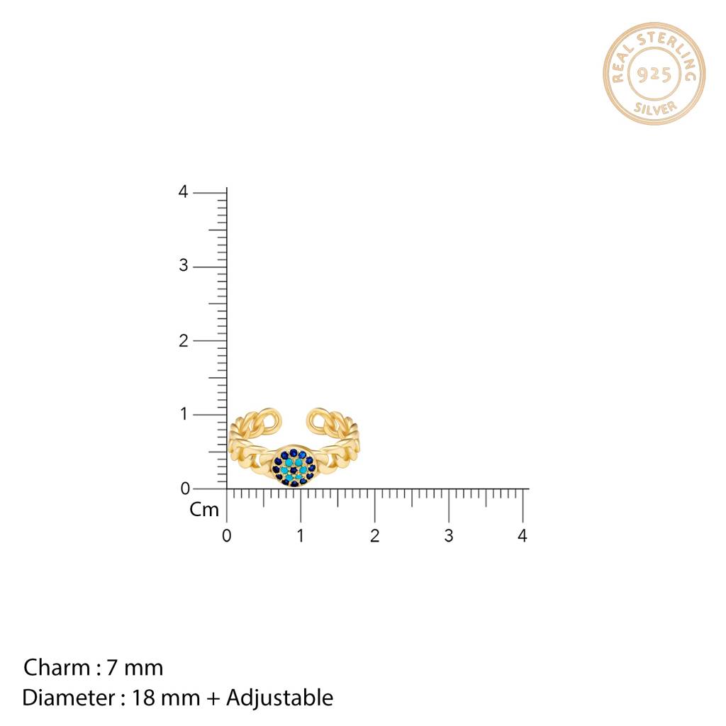 Golden Gloriously Chained Ring : R0194