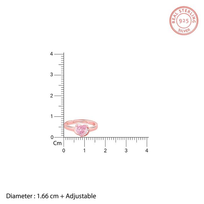 Giva 925 Silver Rose Gold Radiance Of Love Ring : R01955
