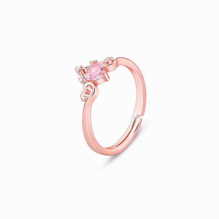 Giva 925 Silver Rose Gold Sweetheart Ring : R01957