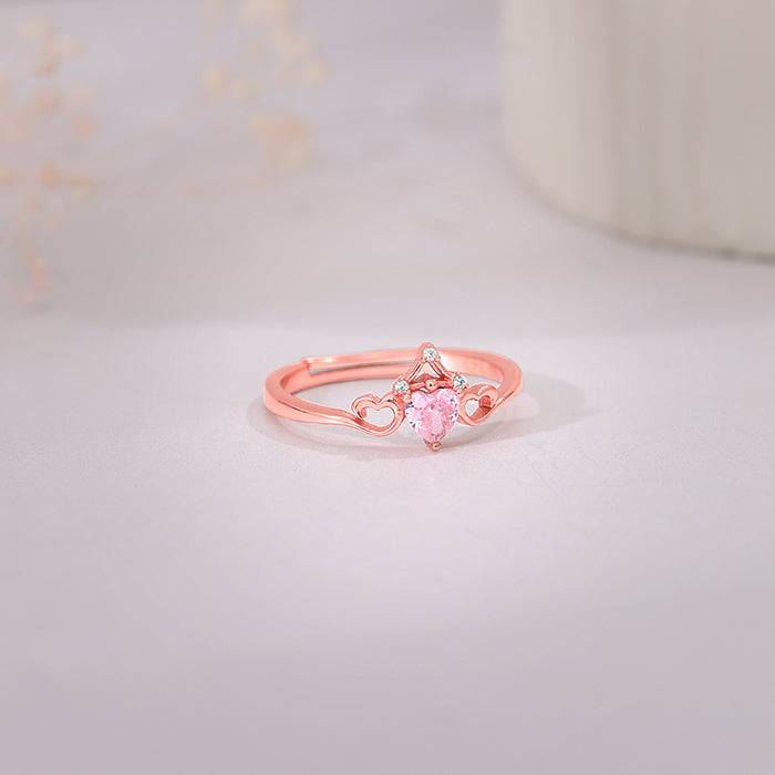 Giva 925 Silver Rose Gold Sweetheart Ring : R01957