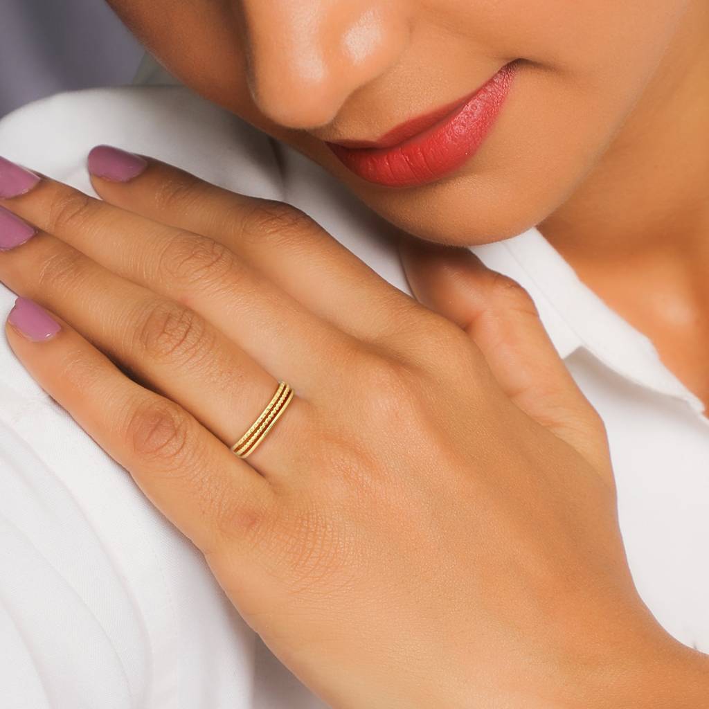Golden Simplistic Angelic Ring : R0195
