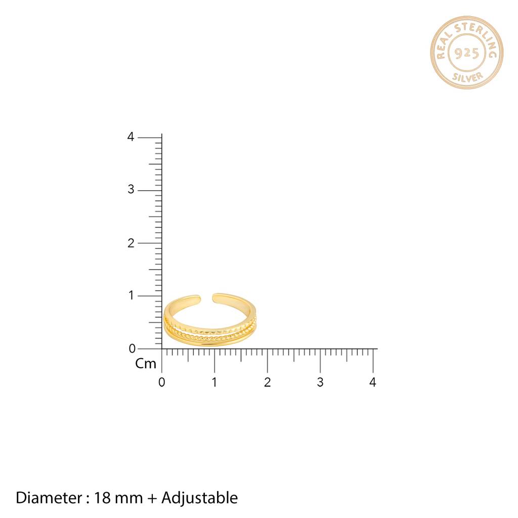 Golden Simplistic Angelic Ring : R0195