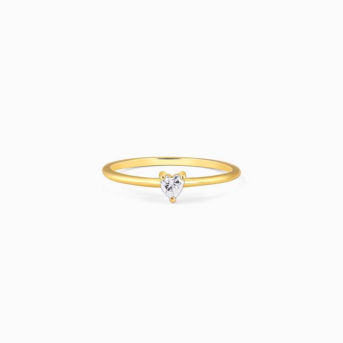 Golden Little Heart Ring : R01965