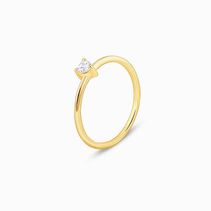 Golden Little Heart Ring : R01965