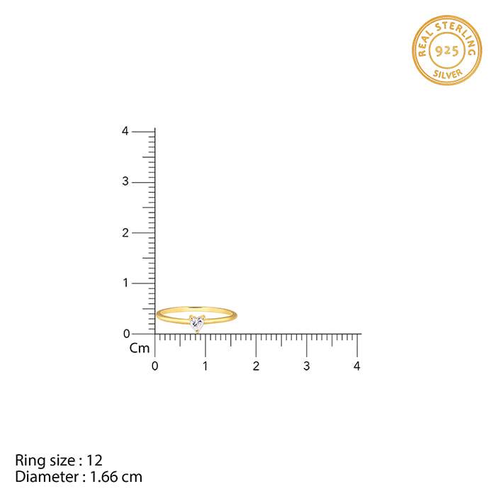 Golden Little Heart Ring : R01965