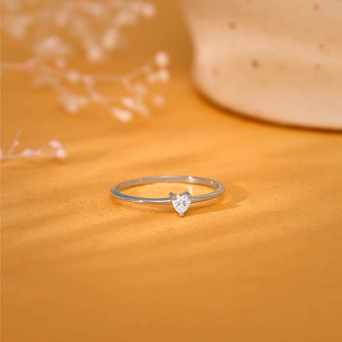 Silver Little Heart Ring : R01966