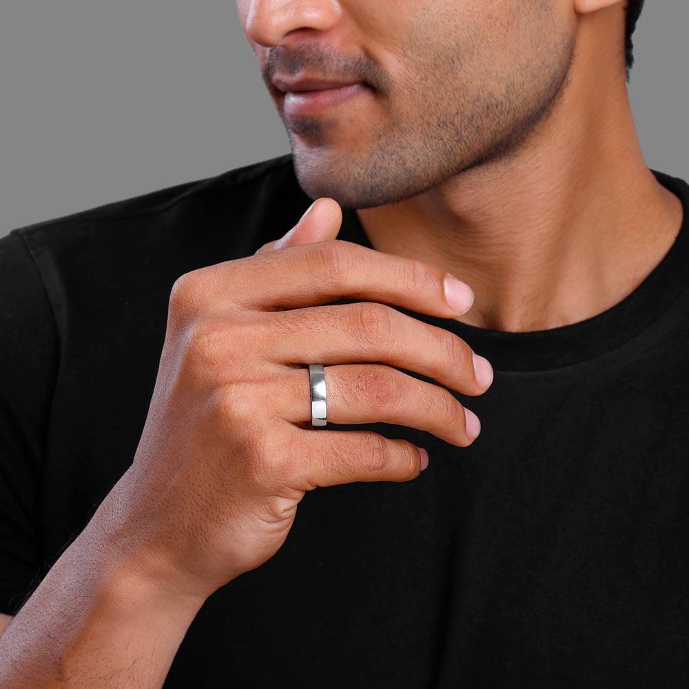 Giva 925 Silver Rebel Ring For Him,Adjustable Fixed Size,Indian - 17 | Gifts For Mens And Boys| With Certificate O : R01972_17