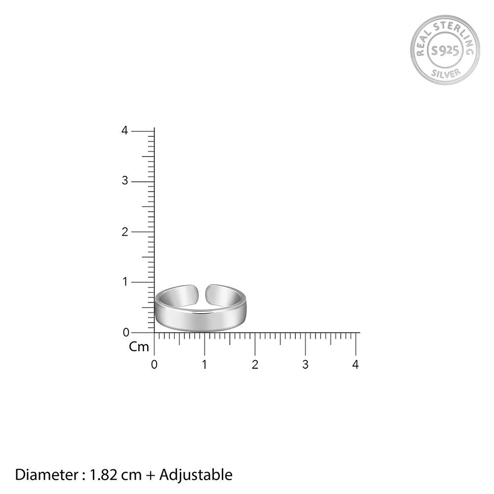 Giva 925 Silver Rebel Ring For Him,Adjustable Fixed Size,Indian - 17 | Gifts For Mens And Boys| With Certificate O : R01972_17