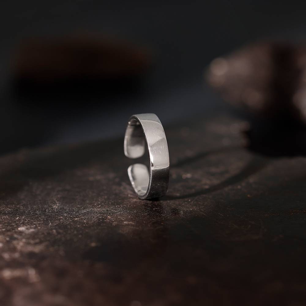 Giva 925 Silver Rebel Ring For Him,Adjustable Fixed Size,Indian - 17 | Gifts For Mens And Boys| With Certificate O : R01972_17