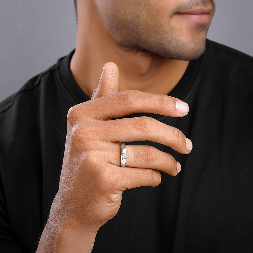 925 Silver Fibonacci Flow Ring For Him : R01973_20