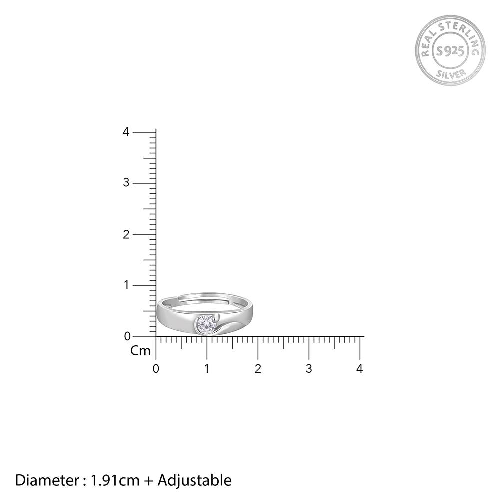 925 Silver Fibonacci Flow Ring For Him : R01973_20
