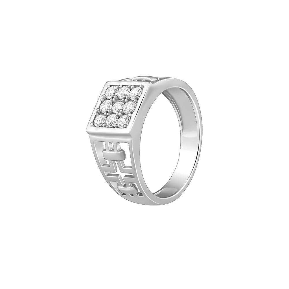Giva 925 Silver Matrix Cross Ring For Him Warranty : R02005_20